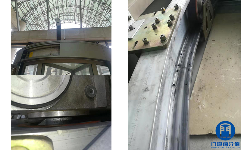 某銀行銀行出入口維修電動旋轉門異響服務案例