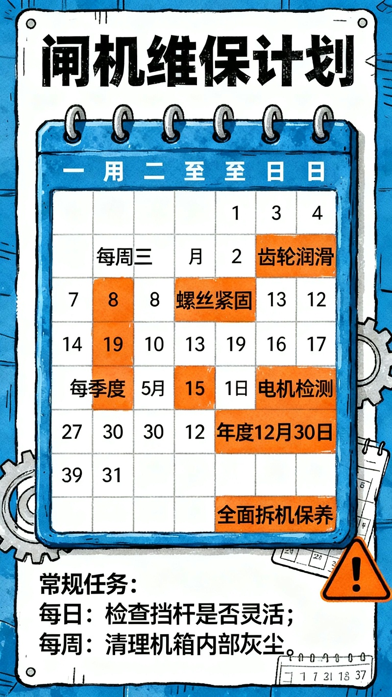 閘機(jī)維保計劃表無水印