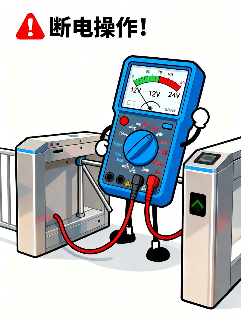 卡通萬用表斷電提示無水印
