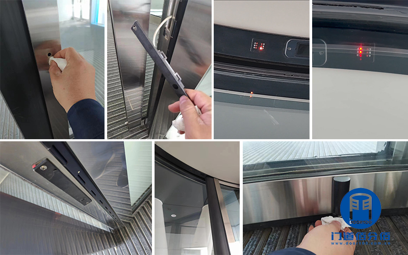 北京某公司辦公樓自動旋轉門中間平移門維修服務