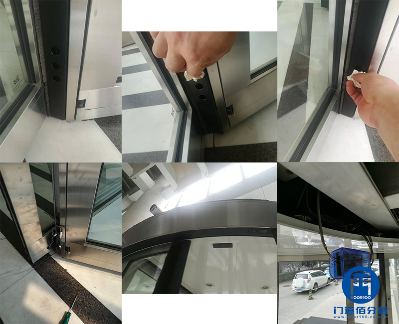 中石化下屬企業(yè)石化工程凱必盛兩翼自動旋轉(zhuǎn)門保養(yǎng)服務