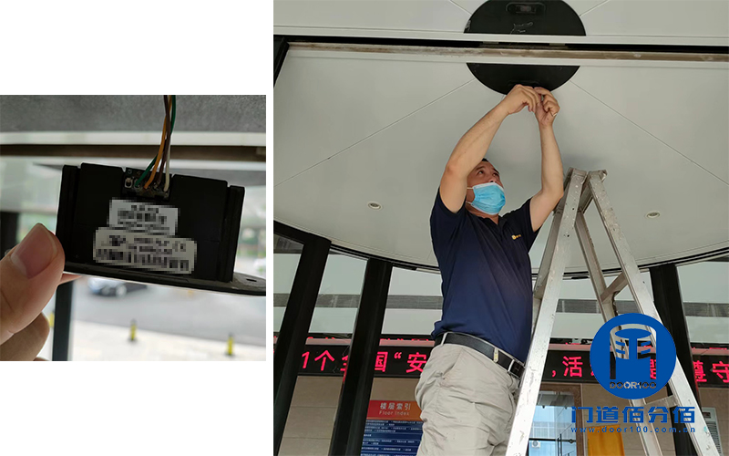 濟南兩翼旋轉門中間自動平滑門故障維修處理