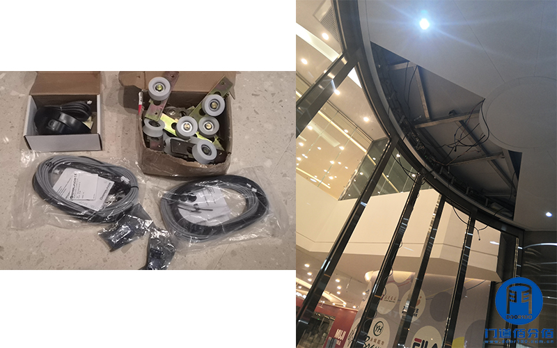 昆明某大廈智匯門道品牌自動弧形門、自動平滑門配件更換維修之配件準備