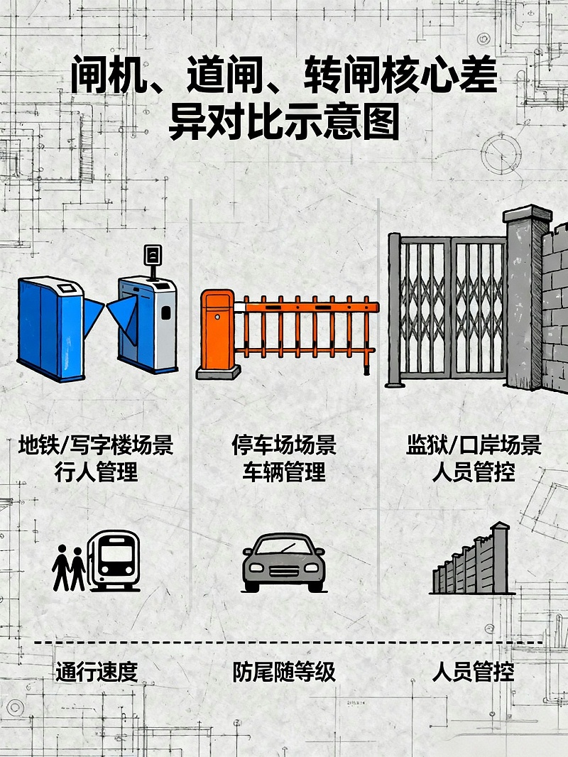 閘機道閘轉閘對比_擦除版