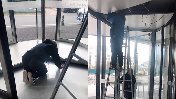 三翼旋轉門保養之北京某大廈泰戈爾三翼旋轉門安全檢測服務案例