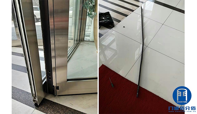 企業大樓自動旋轉門防夾對射電子眼維修更換服務案例