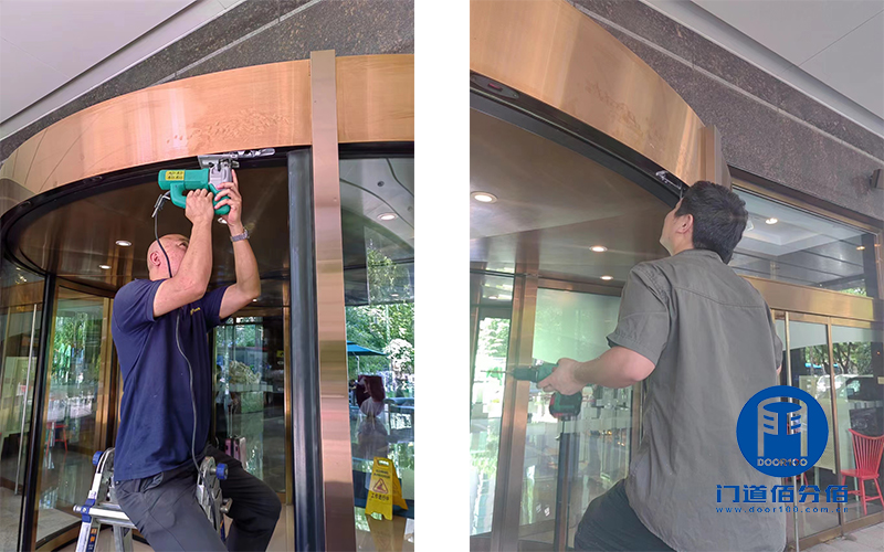 自動旋轉(zhuǎn)門激光防夾傳感器（防護裝置）更換維修案例